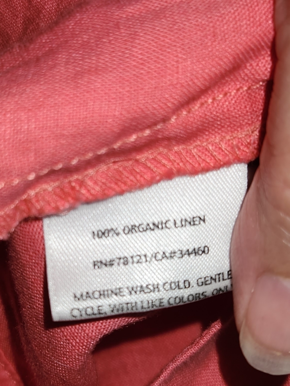 Eileen Fisher Salmon Pink Organic Linen Dress Adjustable Straps - Picture 3 of 5